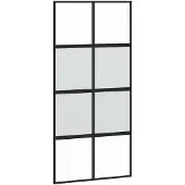 vidaXL Schiebetür Schwarz 102,5x205 cm Hartglas und Aluminium