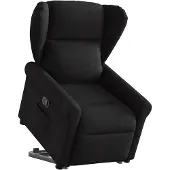 vidaXL Relaxsessel mit Aufstehhilfe Schwarz Stoff