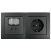 McPower Schalter und Steckdosen Set Flair ''PIR'' anthrazit, 3-teilig