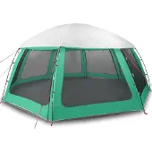 vidaXL Poolzelt mit abnehmbarem Überzelt Netzwänden Meergrün 612x612cm
