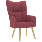 vidaXL Relaxsessel Stoff Weinrot