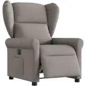 vidaXL Relaxsessel Elektrisch Taupe Stoff