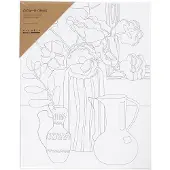 Creativ Company CC Painter Leinwand mit Druck Stillleben mit Blumen 24x30 cm