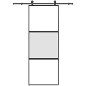 vidaXL Schiebetür mit Beschlag 76x205 cm Hartglas & Aluminium
