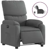 vidaXL Relaxsessel Elektrisch Dunkelgrau Stoff