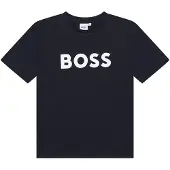 BOSS Kids-T-Shirt aus Baumwoll-Jersey mit Kontrast-Logo Grösse 150