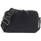 Marc O'Polo Umhängetasche "VALA", Damen, Gr. B/H/T: 22cm x 14cm x 6,5cm, schwarz, Polyester, ACCESSORIES, unifarben, Taschen Umhängetasche, Bodybag, Schultertasche mit breitem Logo-Gurtband
