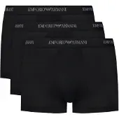 Emporio Armani für Herren. EM000259_AF14132 Set 3 Boxershorts aus elastischem Baumwoll-Strick Essential schwarz (XXL), Heimtextilien, Baumwo