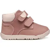 Geox B MACCHIA GIRL Atmungsaktive Mädchenschuhe mit Klettverschluss in Rosa