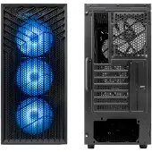 CoolBox PC Gaming GA300 Grid Line, Tower, PC, Schwarz, ATX, micro ATX, Mini-ITX, Acrylnitril-Butadien-Styrol (ABS), SPCC, Gaming