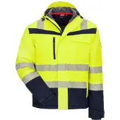 Nitras MOTION TEX VIZ PLUS, Winter-Warnschutz-Softshelljacke XS neongelb / marine