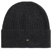 Tommy Hilfiger Mütze Th Cable Enamel Flag AW0AW17776 Schwarz