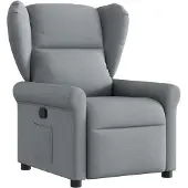vidaXL Relaxsessel Hellgrau Stoff