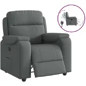 vidaXL Relaxsessel, Stoff, Dunkelgrau