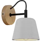 LUCANDE Wandleuchte Kalinda, grau, Beton, 20 cm hoch, E14