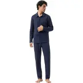 Mey Schlafanzug Serie Pure Night Yacht Blue | Größe XL