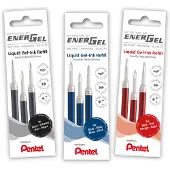 Pentel Nachfüllmine Pentel LR7 EnerGel, 0,7 mm, schwarz, 3er-Pack