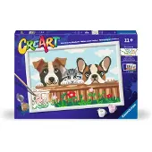 Ravensburger CreArt - MNZ - Cats and Dogs, Farben enthalten, Malen nach Zahlen Set