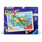 Ravensburger CreArt - MNZ - Sea turtle, Farben enthalten, Malen nach Zahlen Set