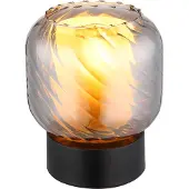 Globo Xia E27 Tischleuchte 25W Schwarz Matt, Metall Ø14cm 15754T