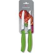 Victorinox Tomatenmesser Swiss Classic Wellenschliff Grün (2-teilig)