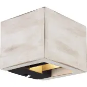 Globo Lighting Wandleuchte MDF antik weiß matt, LED