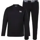Men Plus Langer Schlafanzug in schwarz | Gr.: XXL