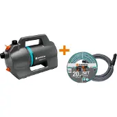 Gardena Gartenpumpe 4100 Silent Set (dunkelgrau/türkis, 550 Watt, Modell 2023)