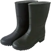 Car Mel Shoes Halbhohe schwarze Gummistiefel Gr. 46 für Gartenarbeiten, wasserdicht, rutschfeste Sohle, Spatenschutz