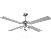 WESTINGHOUSE Princess Euro Ventilator 3-flg. silber/grafit - , Princess Euro, Grau, für Wohnzimmer, Holz
