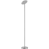 Selltec LED Deckenfluter Stehlampe rund Edelstahl, dimmbar per Touchdimmer Wohnzimmer, Büro, Arbeitszimmer