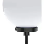 Selltec Kugelleuchte Kugellampe KIRA Gartenlampe, Außenleuchte Erdspieß, opal weiß Garten, Outdoor, Terrasse