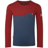 TROLLKIDS Funktionsshirt "Bergen" in Braunrot/ Dunkelblau | Gr.: 92