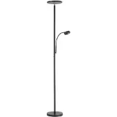 Selltec LED Deckenfluter Stehleuchte Fluter rund schwenkbar dimmbar flexible Leselampe Wohnzimmer, Büro, Wintergarten