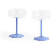HAY Cocktailgläser Tint Coupe Glass Clear / Light Blue (2er-Set)
