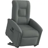 vidaXL Relaxsessel mit Aufstehhilfe Dunkelgrau Stoff
