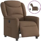 vidaXL Relaxsessel Elektrisch Braun Stoff