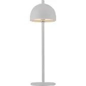 Schöner Wohnen LED-Akku-Tischlampe Bellies, weiß, IP54 dimmbar, weiß / opal, für Wohn- / Esszimmer, Metall, Skandinavisch