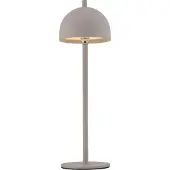 Schöner Wohnen LED-Akku-Tischlampe Bellies, Sandbrise, IP54 dimmbar, creme / amber, für Wohn- / Esszimmer, Metall, Skandinavisch