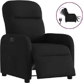 vidaXL Relaxsessel Elektrisch Schwarz Stoff