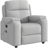 vidaXL Massagesessel Wolkengrau Stoff