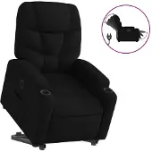 vidaXL Relaxsessel mit Aufstehhilfe Elektrisch Schwarz Stoff