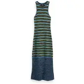 Scotch & Soda Sequin Stripe Knitted Dress Washed Black Größe: S | Maxikleider Outlet | Damen | Schwarz