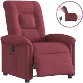 vidaXL Relaxsessel Elektrisch Weinrot Stoff