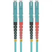 Helos LWL Patchkabel OM3 Duplex E2000 (LSH)-E2000 (LSH) 50/125µm aqua 3m