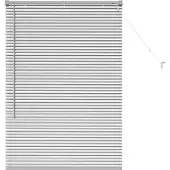 vidaXL Balkenjalousien Silber 130 x 90 cm Aluminium