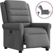 vidaXL Relaxsessel Elektrisch Dunkelgrau Stoff