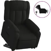 vidaXL Relaxsessel mit Aufstehhilfe Elektrisch Schwarz Stoff