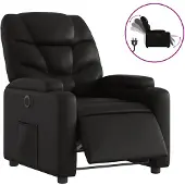 vidaXL Relaxsessel Elektrisch Schwarz Kunstleder