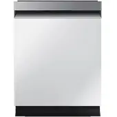 Samsung 14 Maßgedecke, 60 cm, DW7700B, vollintegrierter Geschirrspüler mit WaterJet Clean , Halb integriert, Standardgröße (60 cm), Silber, Weiß, Berührung, Schublade, Edelstahl